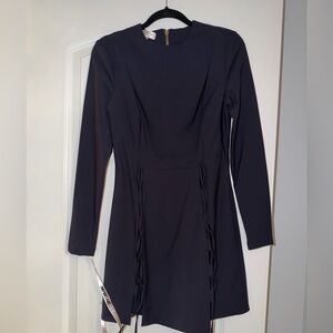 House of CB Elegant Bellezza Navy Long Sleeve Dress